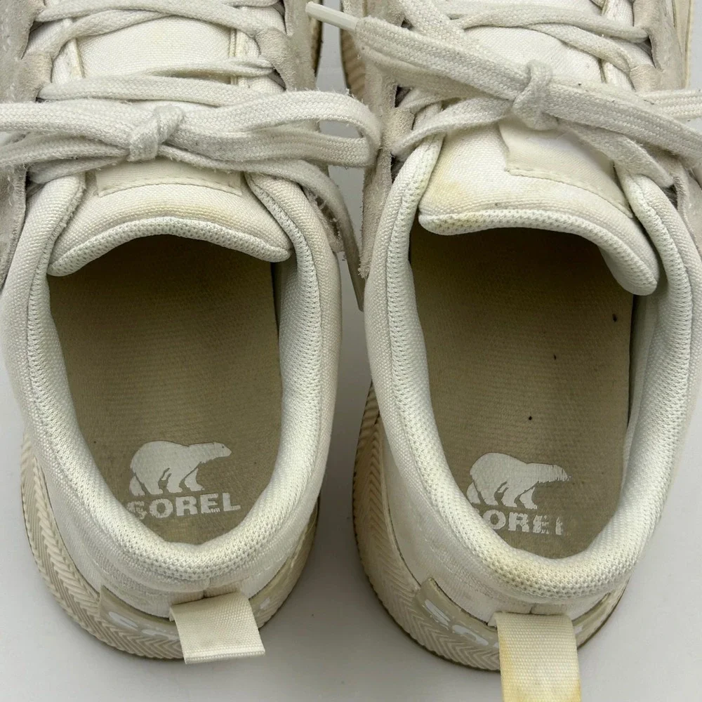 Sorel Out N About III Low Sneakers Women 8.5 Sea Salt Waterproof Gorpcore NL4970